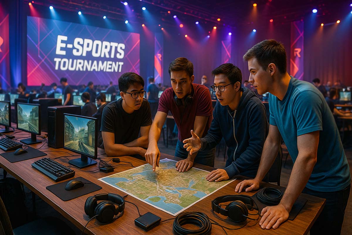 Map local event venues for gaming tournaments